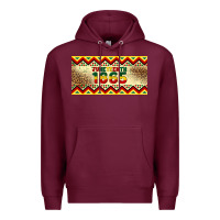 Burgundy juneteenth 1865 leopard licence plate template Premium Hoodie - Artiststas
