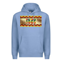 Colony Blue juneteenth 1865 leopard licence plate template Premium Hoodie - Artiststas