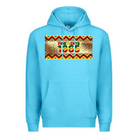 Ocean Blue juneteenth 1865 leopard licence plate template Premium Hoodie - Artiststas