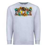 Heather Grey western mom Premium Sweatshirt - texasbilliewilder