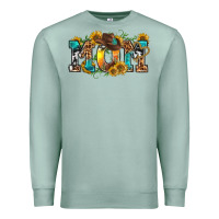 Seafoam western mom Premium Sweatshirt - texasbilliewilder