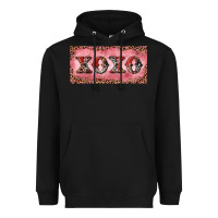 Black Xoxo cowhide and leopard Heavyweight Hoodie - RanaPortraitStore