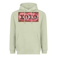 Matcha Xoxo cowhide and leopard Heavyweight Hoodie - RanaPortraitStore