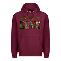 Burgundy love christmas Premium Hoodie - JahusDesignShop