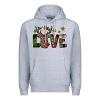 Heather Grey love christmas Premium Hoodie - JahusDesignShop