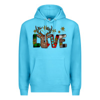 Ocean Blue love christmas Premium Hoodie - JahusDesignShop