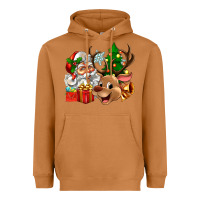 Meerkat santa and reindeer Heavyweight Hoodie - Zillion Design Studio