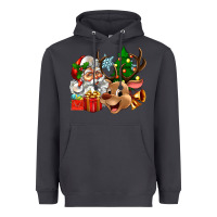 Smoke santa and reindeer Heavyweight Hoodie - Zillion Design Studio