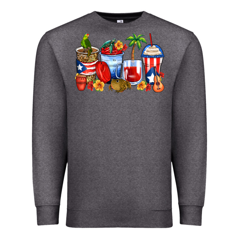Puerto Rico Coffee Cups Premium Sweatshirt by Zillion Design Studio | Teevron