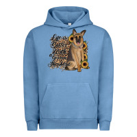 Pigment Pebble Blue Life is better with a German Shepherd Urban Hoodie - JahusDesignShop