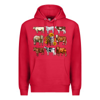 Cardinal western cowsand sunflowers Premium Hoodie - AdoDesignShop