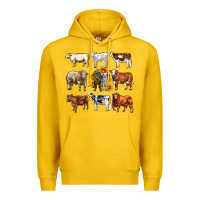 Lemon western cowsand sunflowers Premium Hoodie - AdoDesignShop