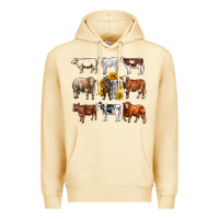 Pina Colada western cowsand sunflowers Premium Hoodie - AdoDesignShop