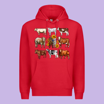 Western Cowsand Sunflowers Premium Hoodie Designed By Adodesignshop