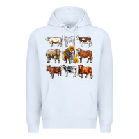 White western cowsand sunflowers Premium Hoodie - AdoDesignShop