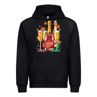 Black new year party champagne Urban Hoodie - AdoDesignShop