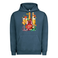 Pigment Midnight Navy new year party champagne Urban Hoodie - AdoDesignShop
