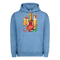 Pigment Pebble Blue new year party champagne Urban Hoodie - AdoDesignShop