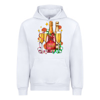 White new year party champagne Urban Hoodie - AdoDesignShop