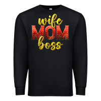 Black wife mom boss Premium Sweatshirt - texasbilliewilder