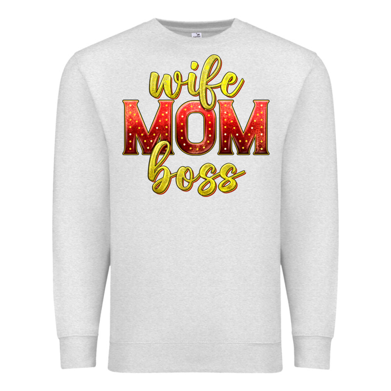 Wife Mom Boss Premium Sweatshirt by texasbilliewilder | Teevron