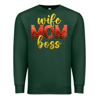 Sports Green wife mom boss Premium Sweatshirt - texasbilliewilder