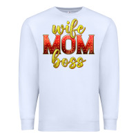 White wife mom boss Premium Sweatshirt - texasbilliewilder