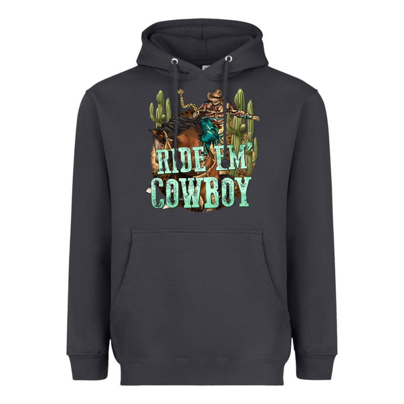 Ride Em Cowboy Heavyweight Hoodie by texasbilliewilder | Teevron