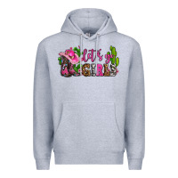 Heather Grey lets go girls with boots and hats Premium Hoodie - AdoDesignShop