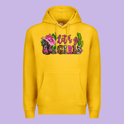 Lets Go Girls With Boots And Hats Premium Hoodie Designed By Adodesignshop