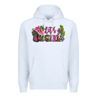White lets go girls with boots and hats Premium Hoodie - AdoDesignShop
