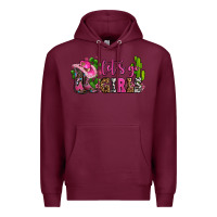 Burgundy lets go girls with boots and hats Premium Hoodie - AdoDesignShop