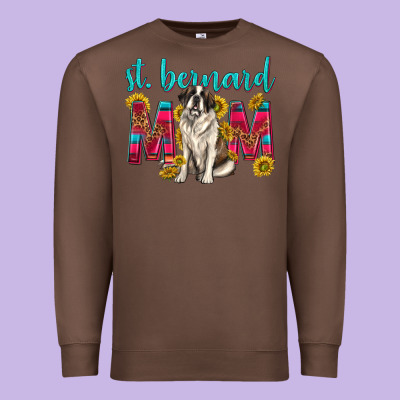 Western St Bernard Mom Premium Sweatshirt Designed By Texasbilliewilder