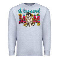 Heather Grey western st bernard mom Premium Sweatshirt - texasbilliewilder