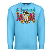 Ocean Blue western st bernard mom Premium Sweatshirt - texasbilliewilder