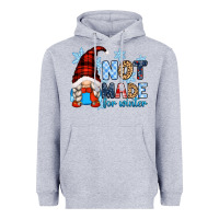 Heather Grey not made for winter with gnome Heavyweight Hoodie - Zillion Design Studio