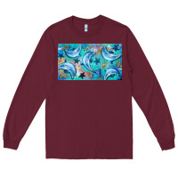 Burgundy dolphin  mug Long Sleeve Tee - BarkalooDesign
