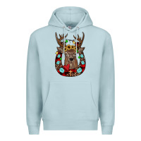 Blue Mist christmas horseshoe Premium Hoodie - JahusDesignShop