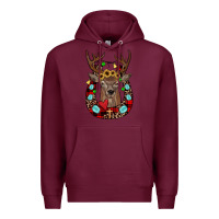 Burgundy christmas horseshoe Premium Hoodie - JahusDesignShop