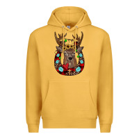 Mustard christmas horseshoe Premium Hoodie - JahusDesignShop