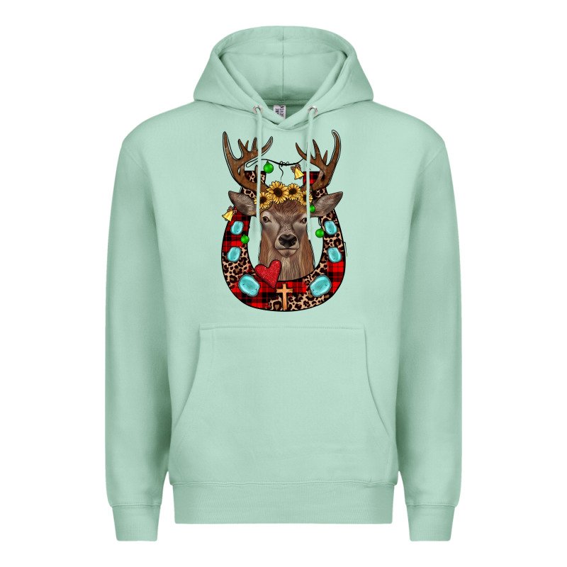 Christmas Horseshoe Premium Hoodie by JahusDesignShop | Teevron