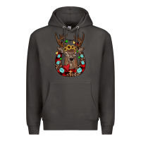 Smoke christmas horseshoe Premium Hoodie - JahusDesignShop