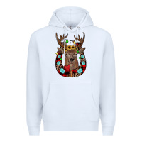 White christmas horseshoe Premium Hoodie - JahusDesignShop