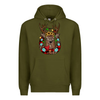 Army Green christmas horseshoe Premium Hoodie - JahusDesignShop