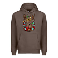 Coffee christmas horseshoe Premium Hoodie - JahusDesignShop