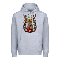 Heather Grey christmas horseshoe Premium Hoodie - JahusDesignShop