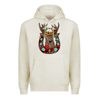 Oatmeal Heather christmas horseshoe Premium Hoodie - JahusDesignShop