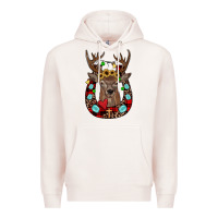 Pale Pink christmas horseshoe Premium Hoodie - JahusDesignShop