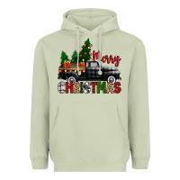 Merry Christmas With Black Truck Heavyweight Hoodie | Teevron