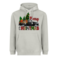 Moon Dust merry christmas with black truck Heavyweight Hoodie - Zillion Design Studio